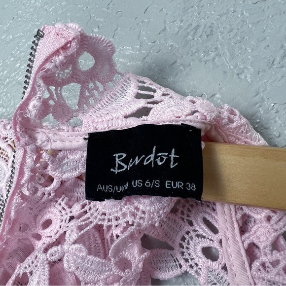 Bardot Elise Lace Dress, Washed Pink 6 - Sleeveless, Feminine, Sexy, EUC, Small - Picture 10 of 13